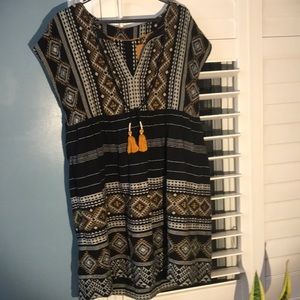 Anthropologie Jacquard Print Dress